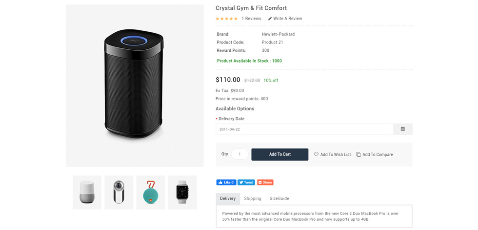 Product page