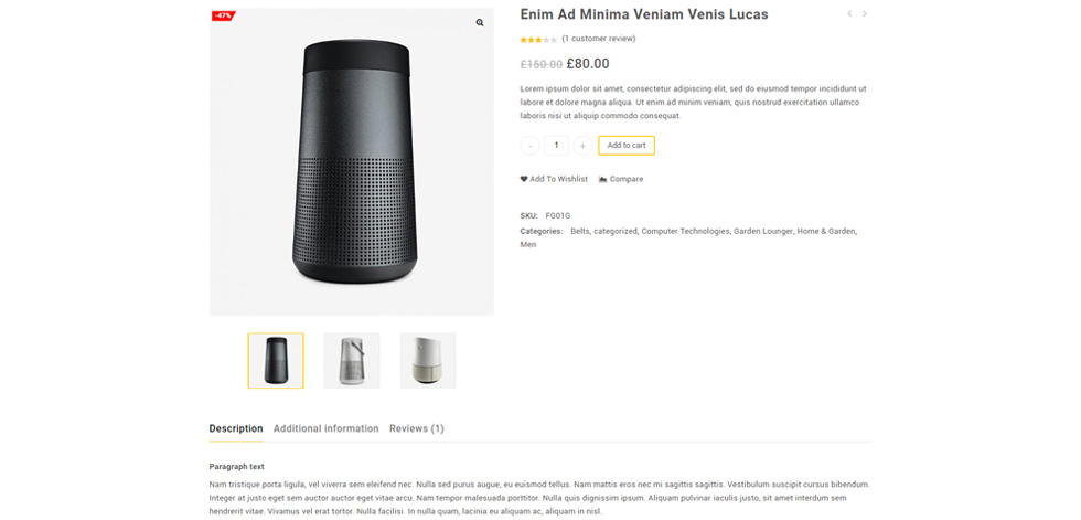 Product page