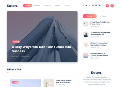 25+ Best Responsive HTML Blog Templates