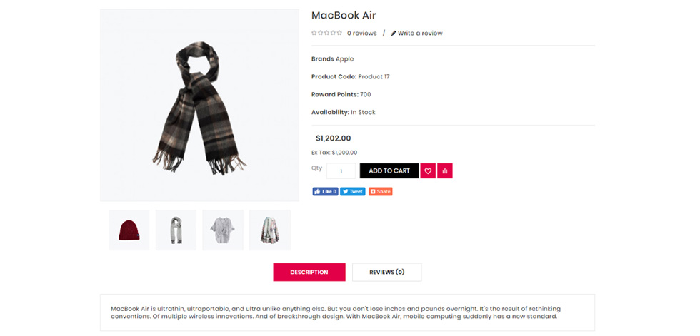 Product page
