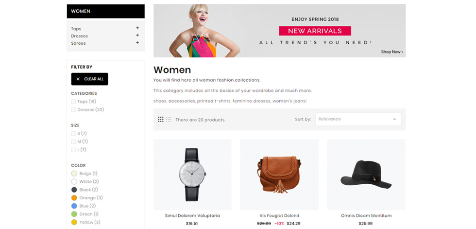 Category page