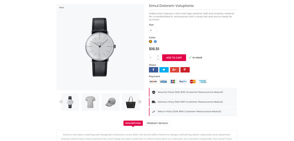 Product page