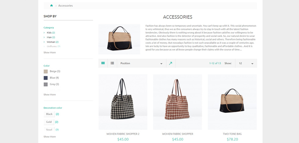 Category page