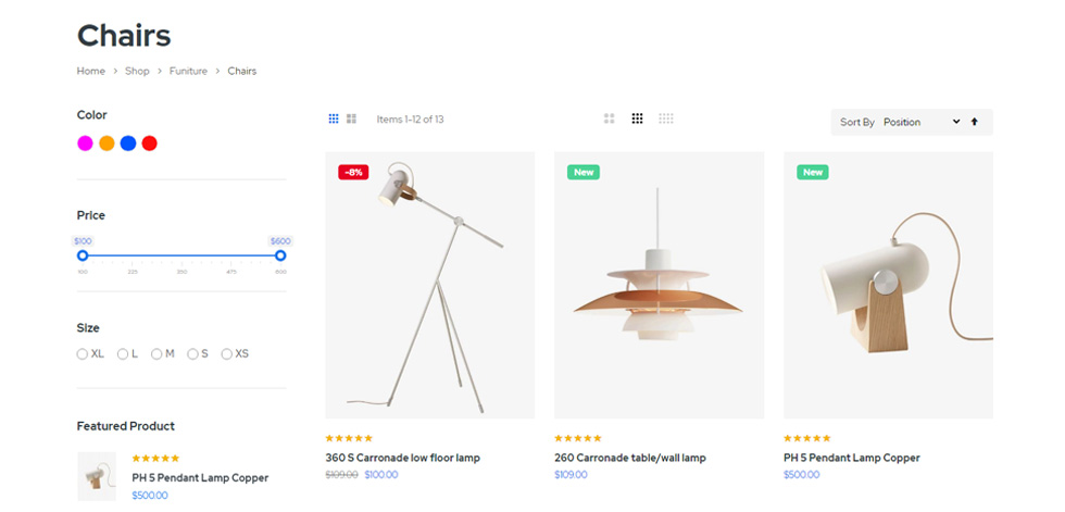 Category page