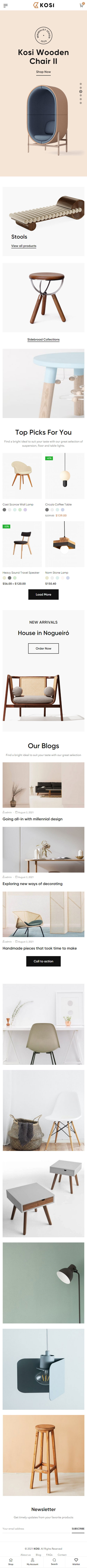 Kosi – Premium Responsive Furniture WooCommerce WordPress Theme theme — Mobile preview