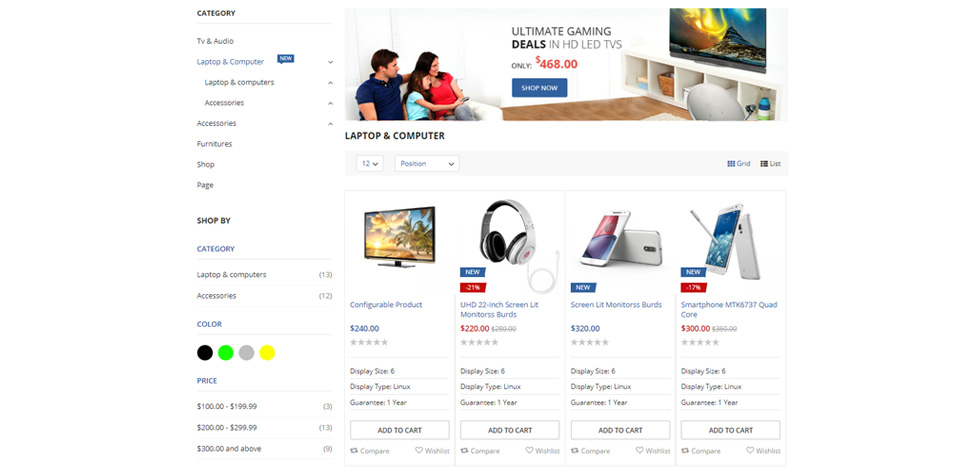 Category page