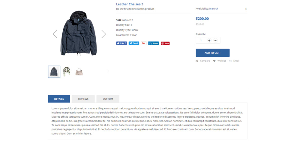 Product page