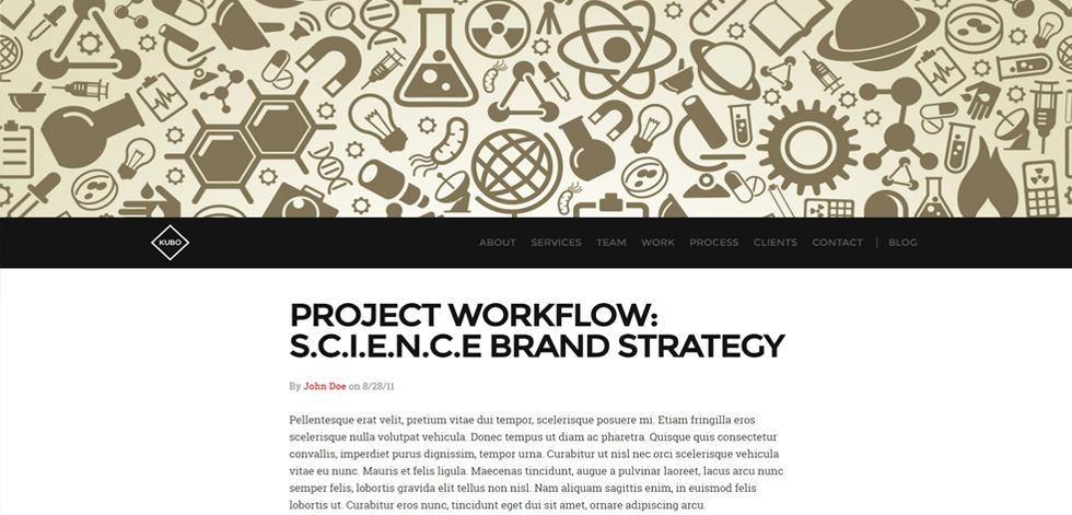Blog post page
