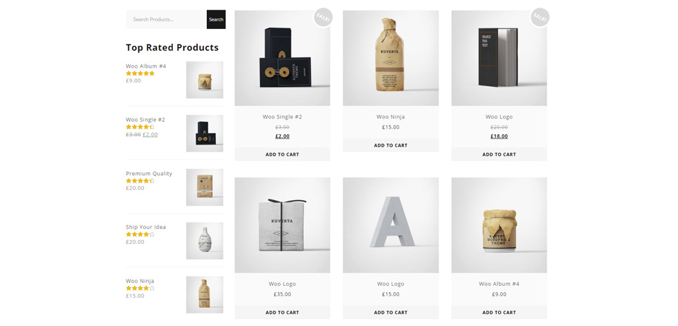 Shop page
