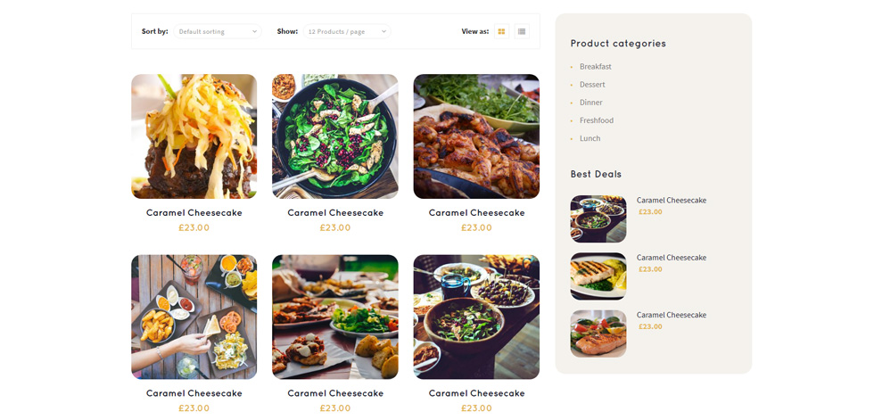 Shop page