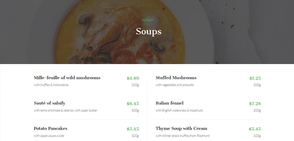 Food Menu