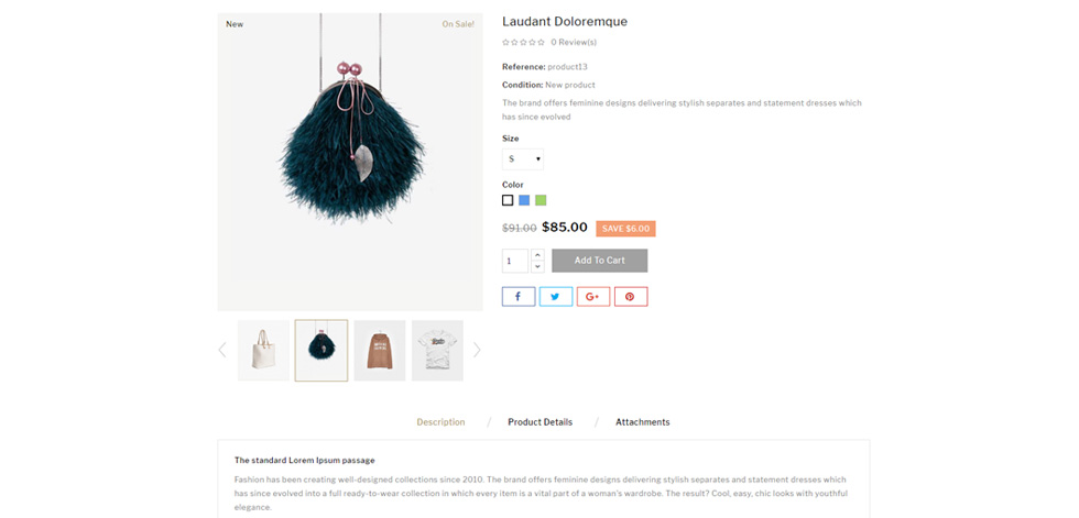 Product page