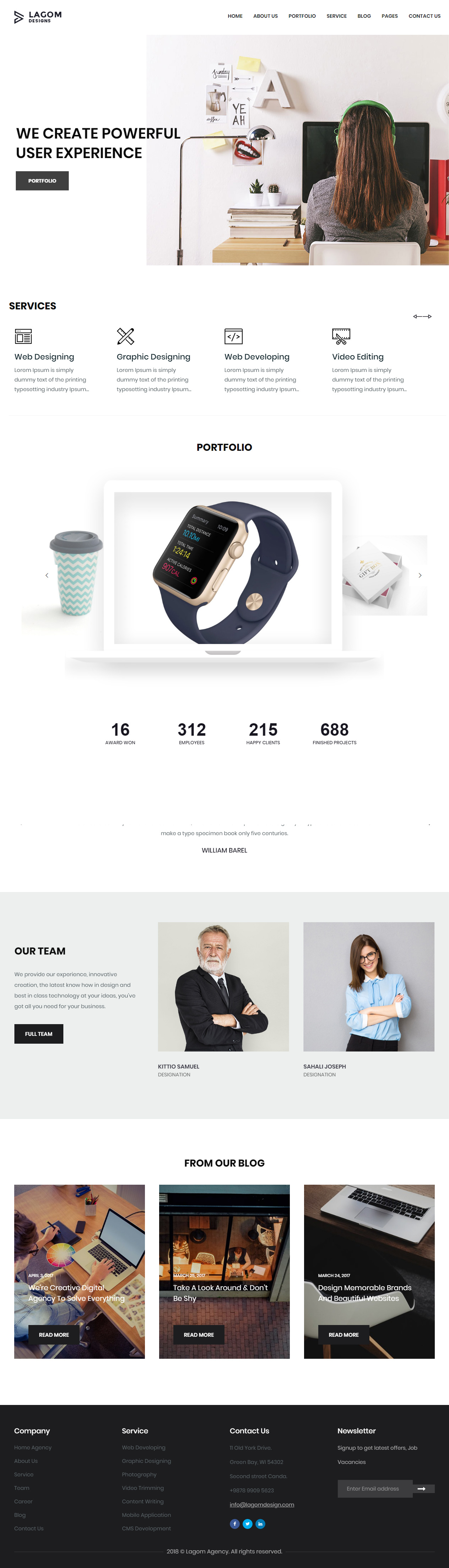 Lagom Best Agency WordPress Themes