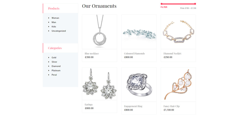 Shop page