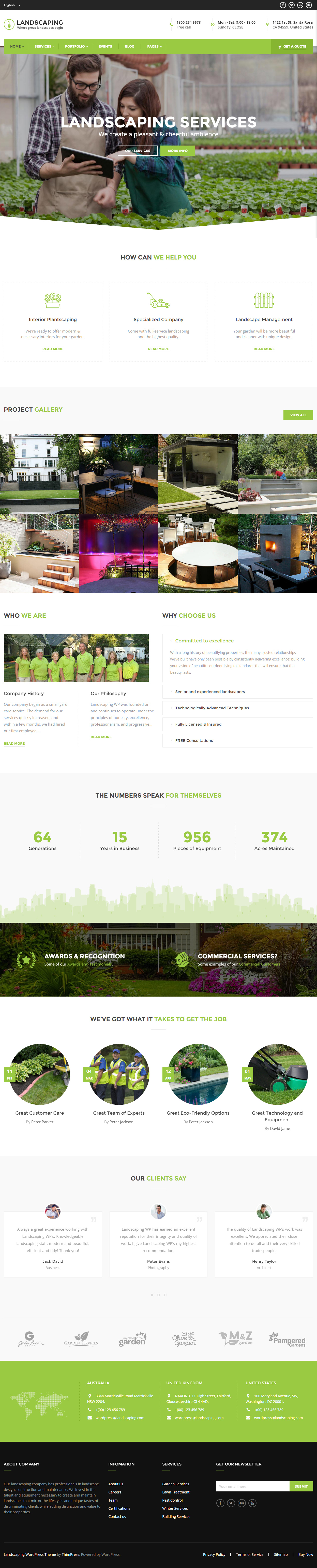Landscaping WordPress Garden Theme