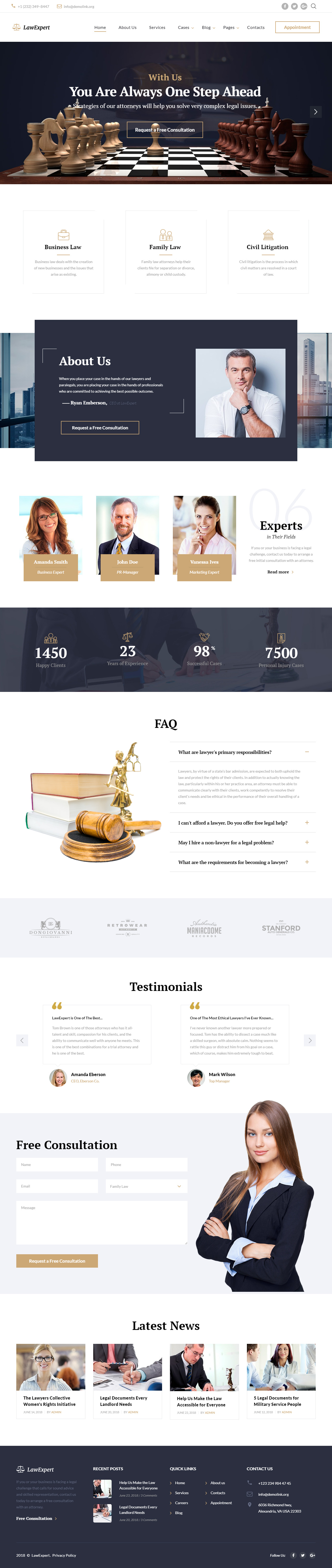 Law Expert Best Bootstrap Templates