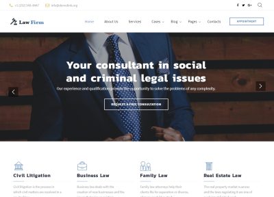 Best Responsive Lawyer Templates HTML5 2018