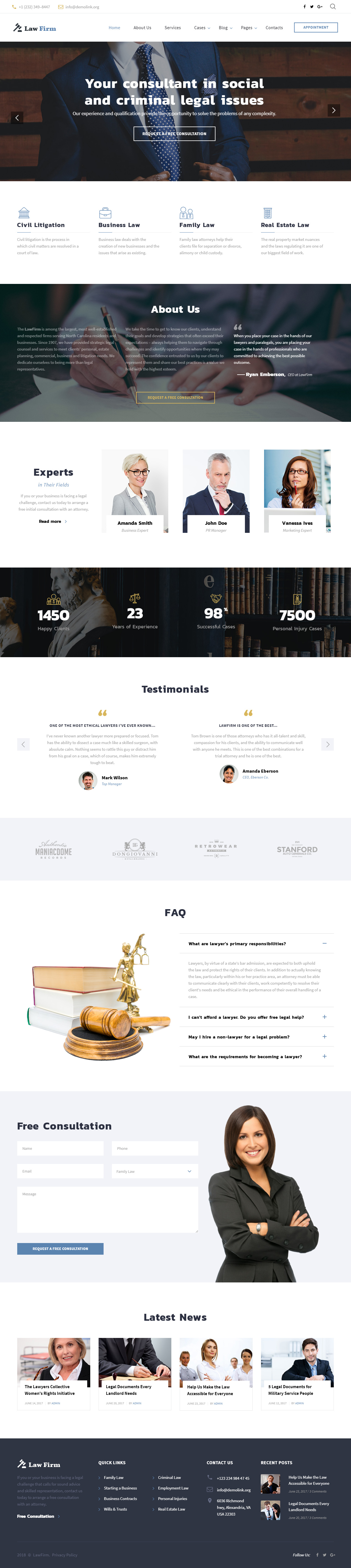 Law Firm Lawyer Templates HTML5