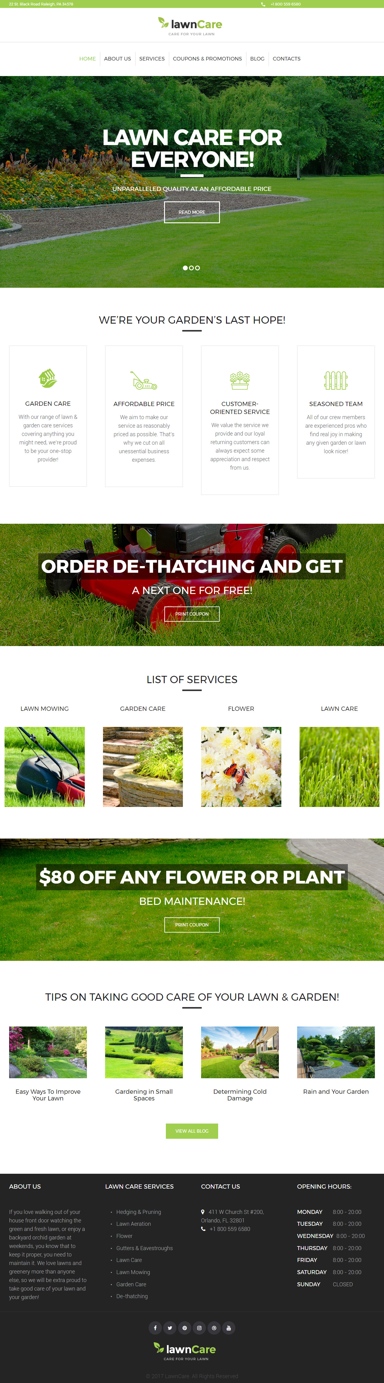 Lawn Care WordPress Garden Theme