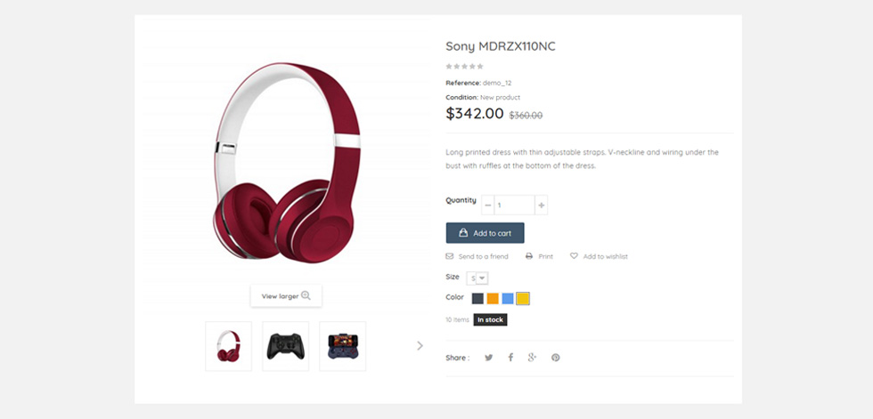 Product page