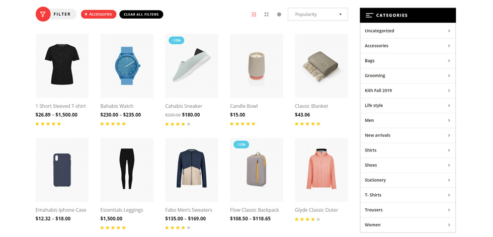 Category page