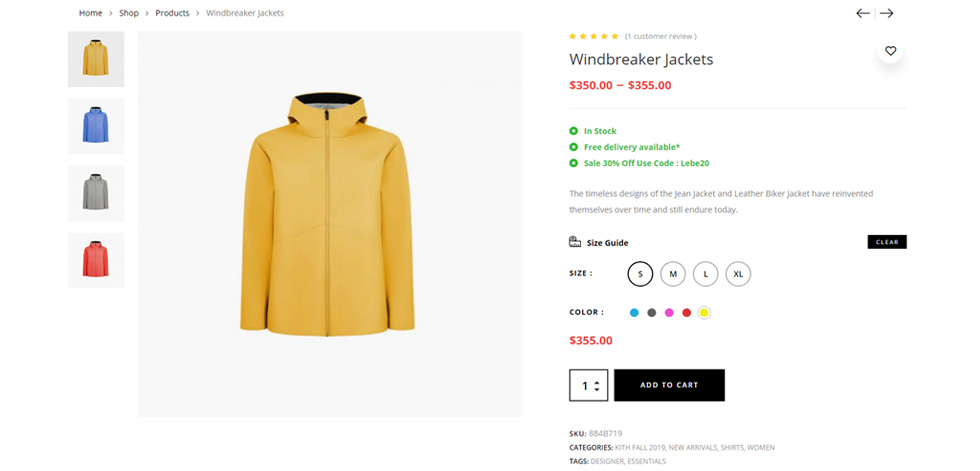 Product page