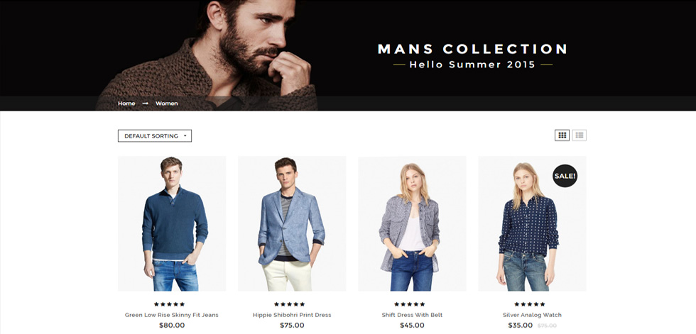 Shop page