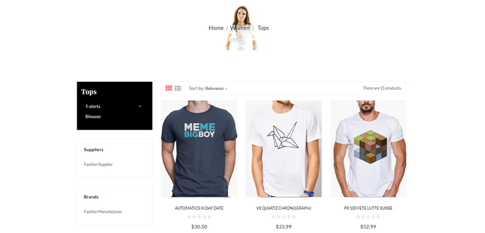 Category page