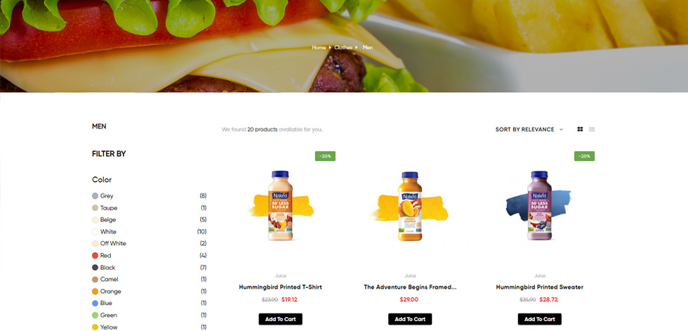 Shop page