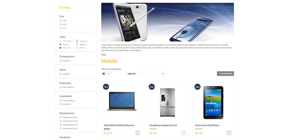 Category page