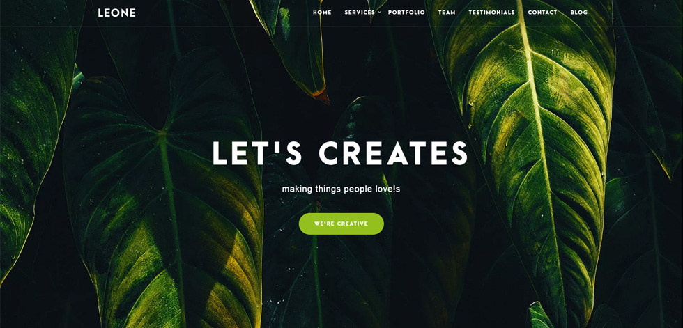 Welcome screen