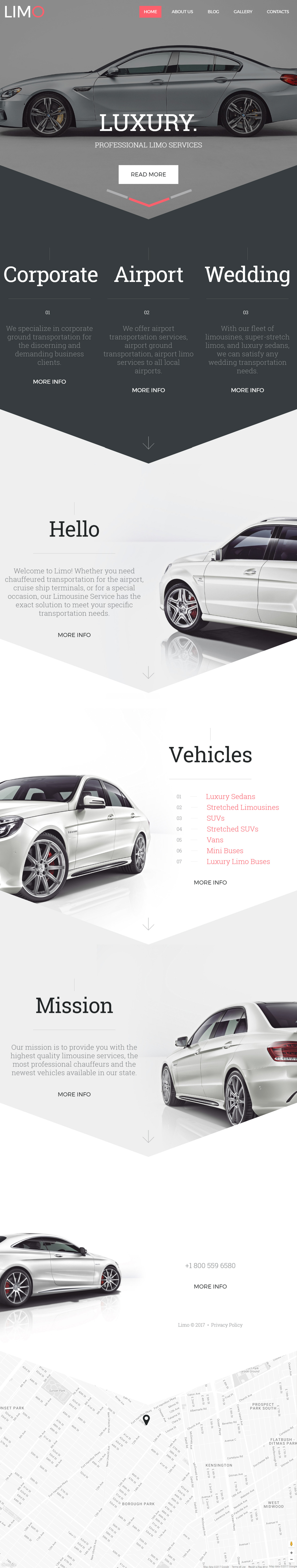 Limo Transportation Website Templates