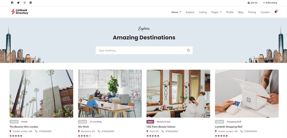 Home page
