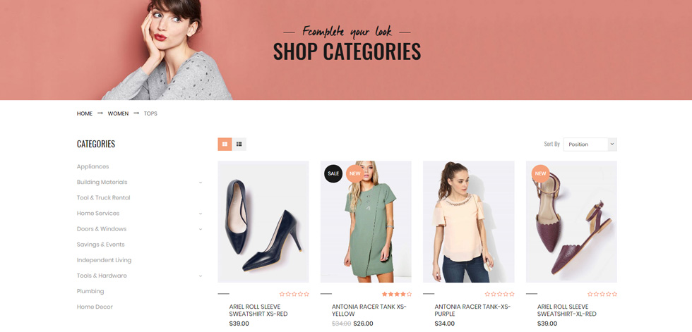 Category page