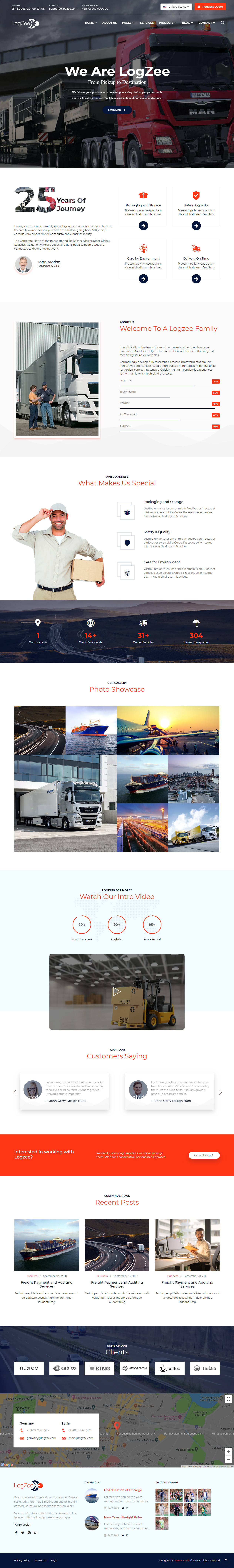 Logzee Transportation Website Templates