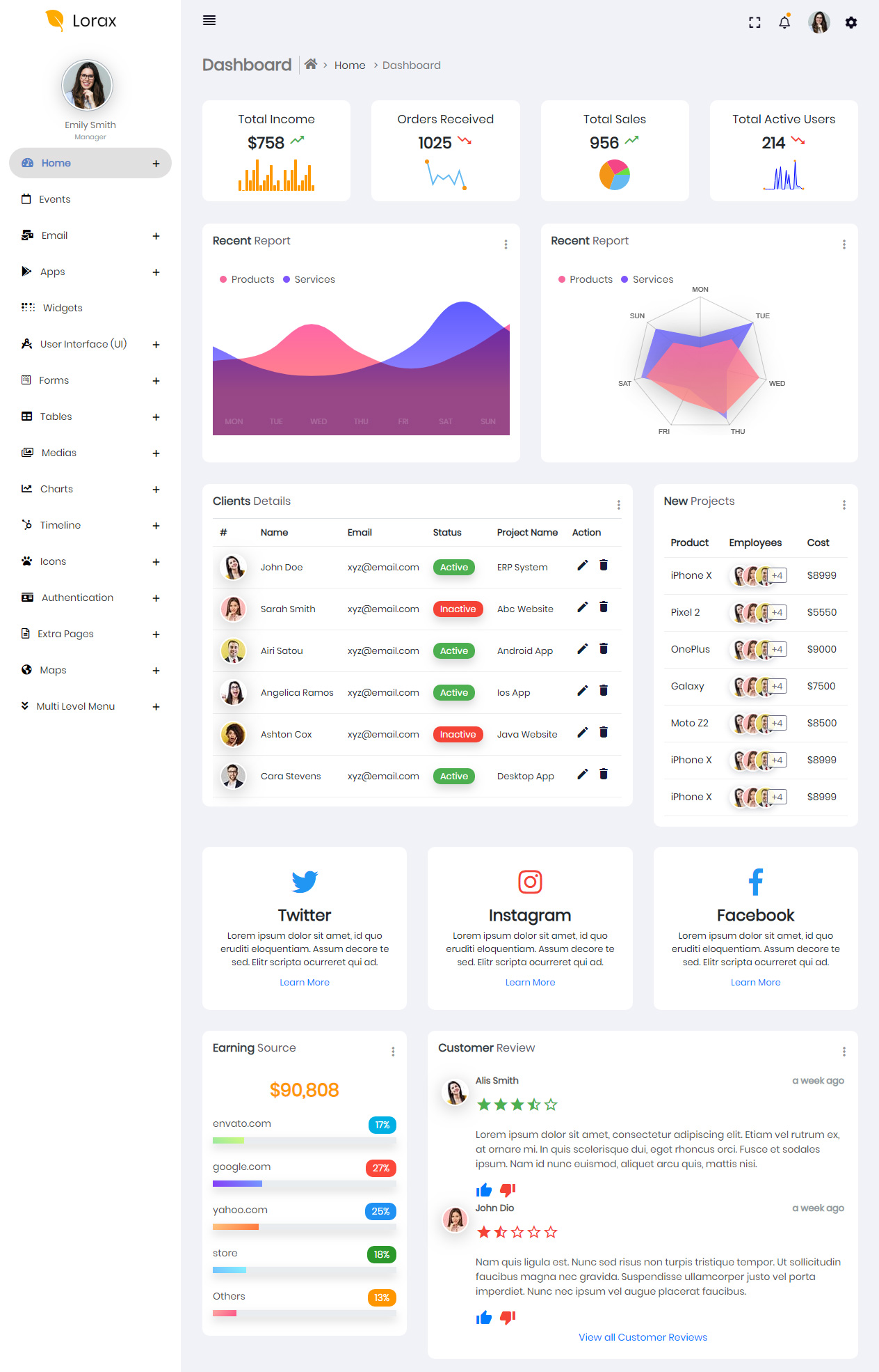 Lorax Angular Material Design