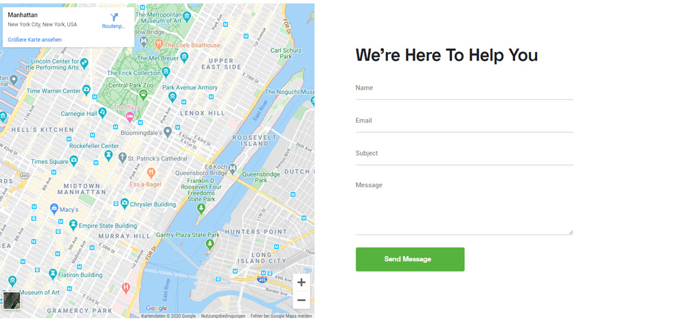 Contact page