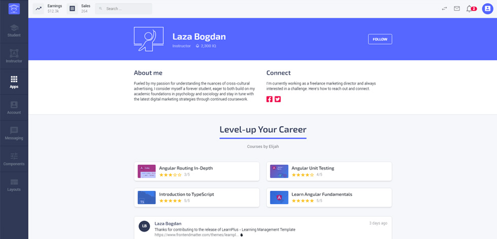 Instructor profile