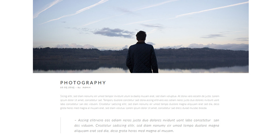 Blog post page