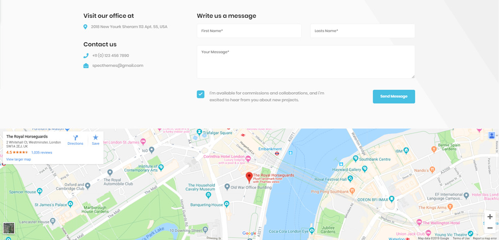 Contact page