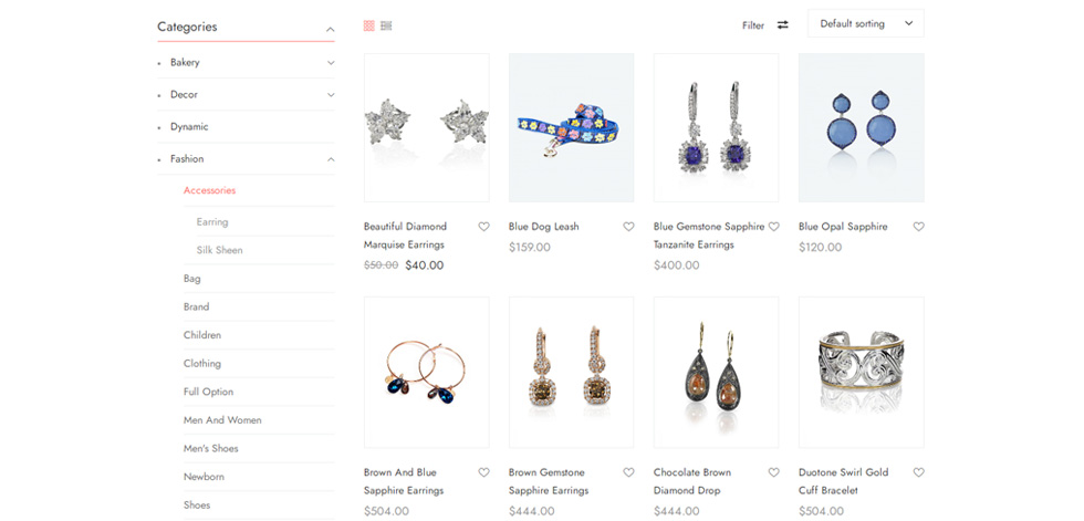 Shop page