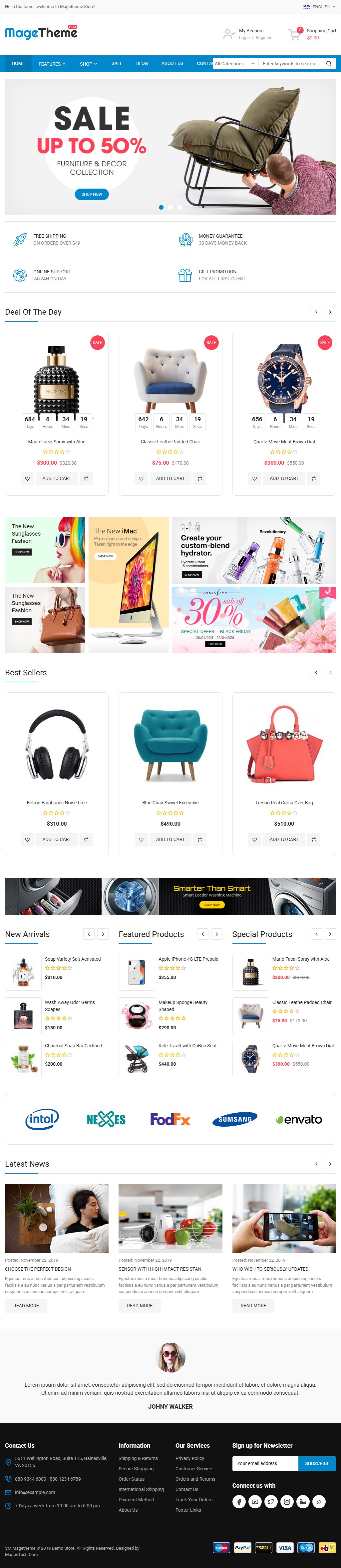MageThemePRO – Premium Responsive Magento 2 Shopping Theme theme — Tablet preview