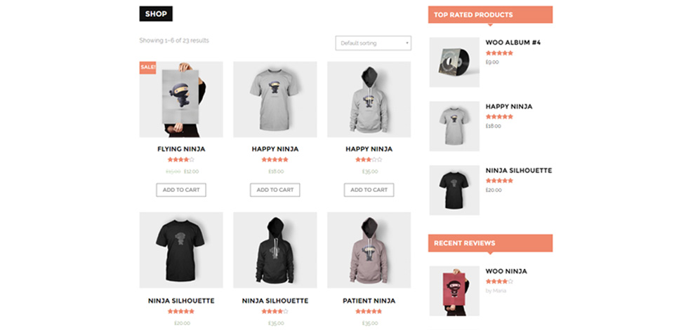 Shop page