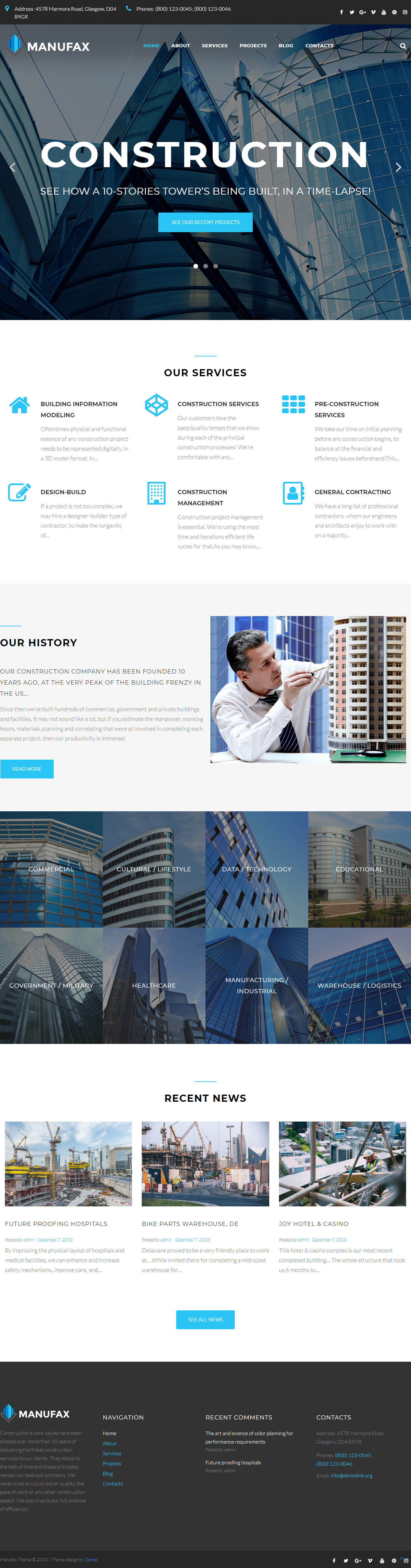 Manufax Best Engineering WordPress Themes