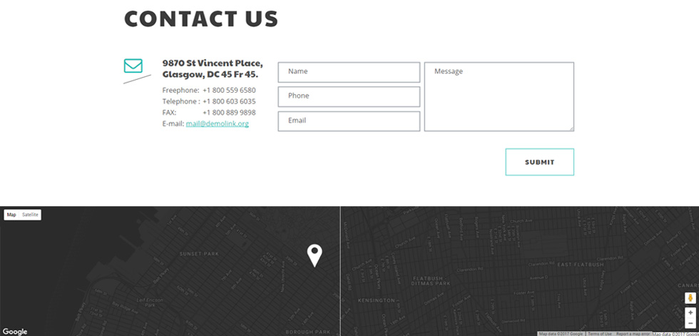 Contact page