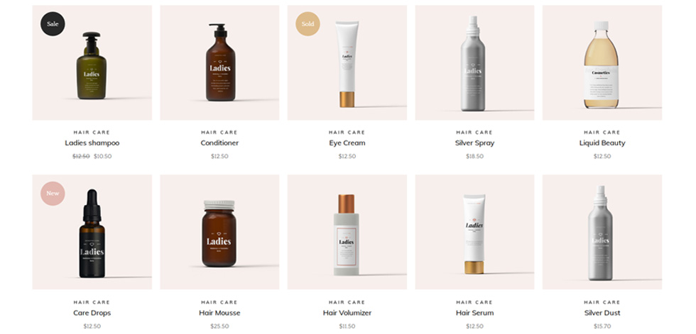 Shop page