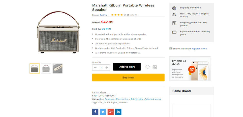 Product page