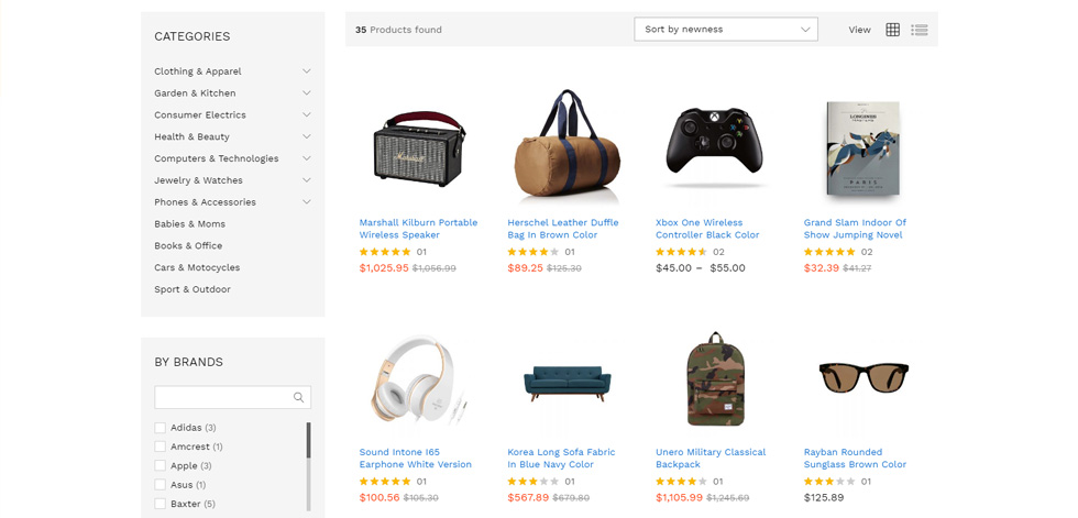 Shop page