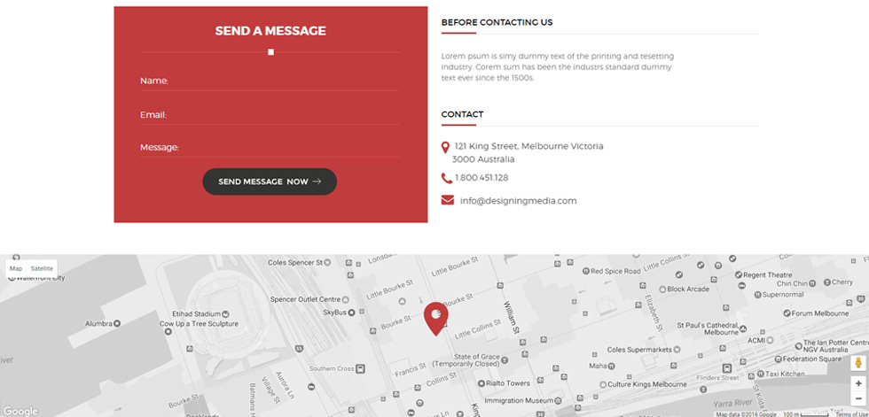 Contact page