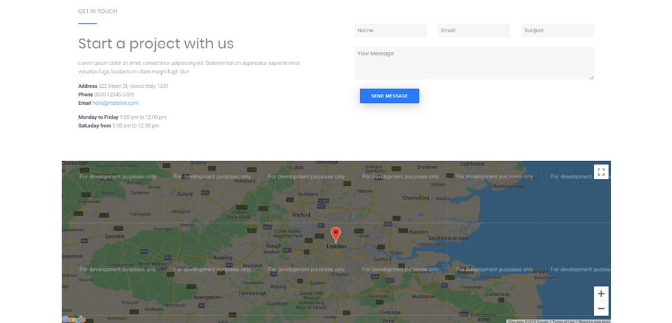 Contact page